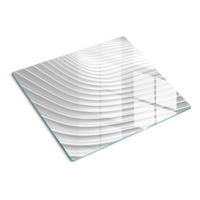 GLASPLATTE 60x52 cm Abstraktionslinien - Weiß, Glas (60/0.4/52cm) - TULUP