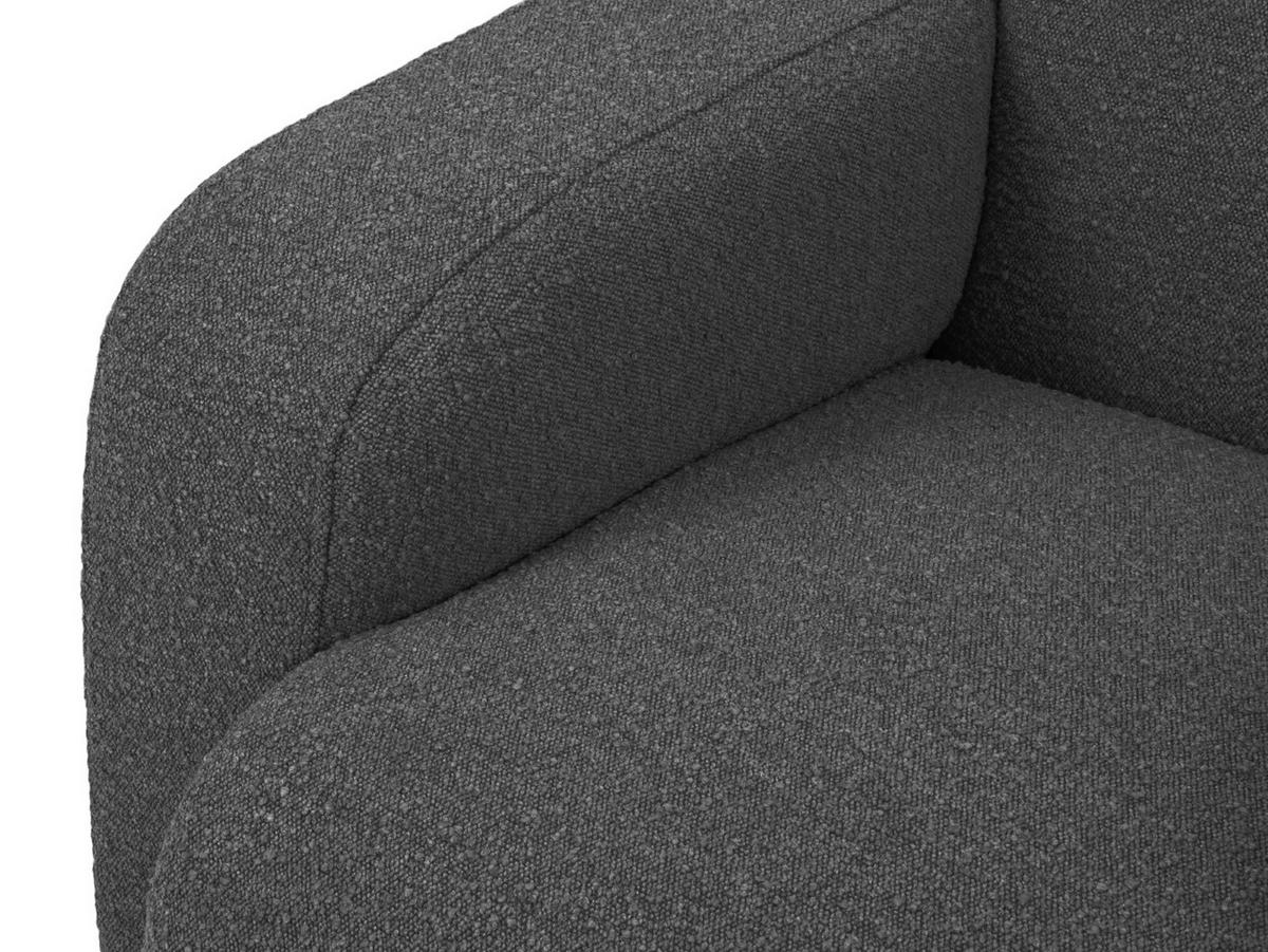 ECKSOFA rechts Molino aus Boucle dunkelgrau 6 Sitzplätze - Dunkelgrau, Textil (250/315cm) - Micadoni
