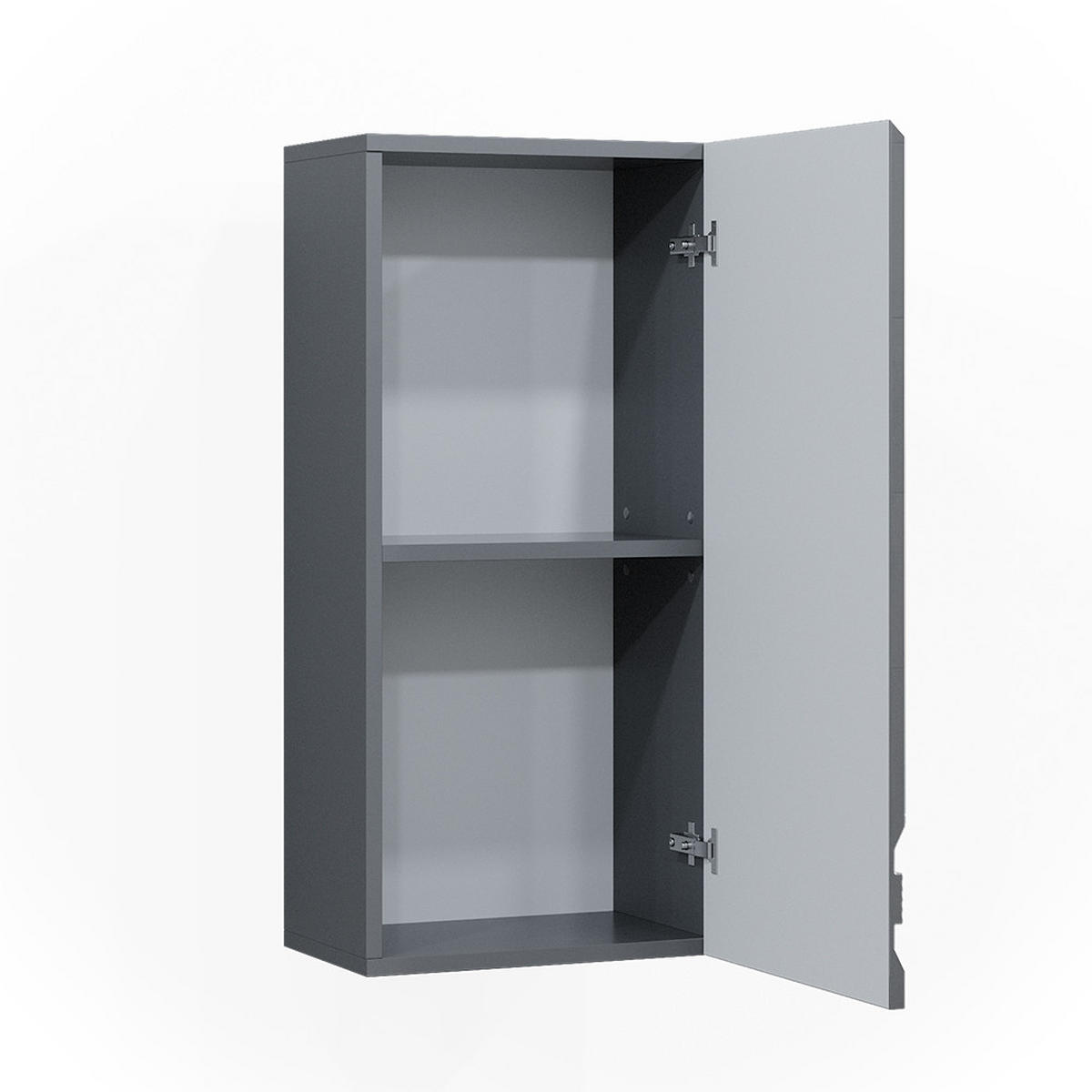 BADSCHRANK Fredd Anthrazit 77 x 36.4 cm - Schwarz Hochglanz/Anthrazit, Holzwerkstoff (77/36.4/23.5cm) - Vicco