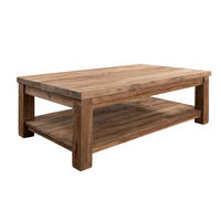COUCHTISCH Teak 130x75x45 natur unbehandelt BASSANO #139 - Naturfarben, Holz (130/75/45cm) - Massivmoebel24