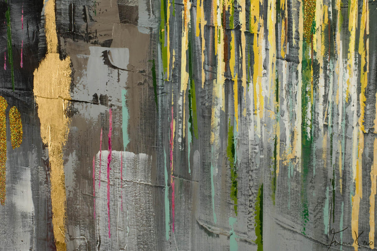 ÖLGEMÄLDE 120/80 cm - Gelb, Holz/Textil (120/80cm) - KUNSTLOFT