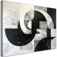 LEINWANDBILD 3D und geometrisch 90x60cm - Grau, Textil (90/60cm) - Feeby