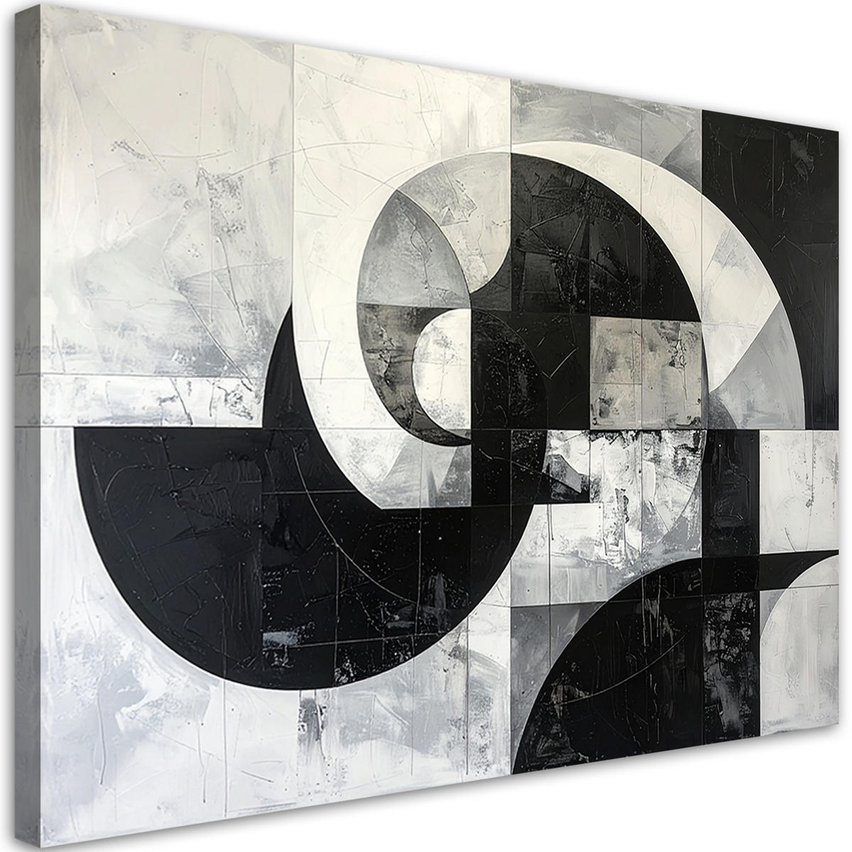 LEINWANDBILD 3D und geometrisch 90x60cm - Grau, Textil (90/60cm) - Feeby