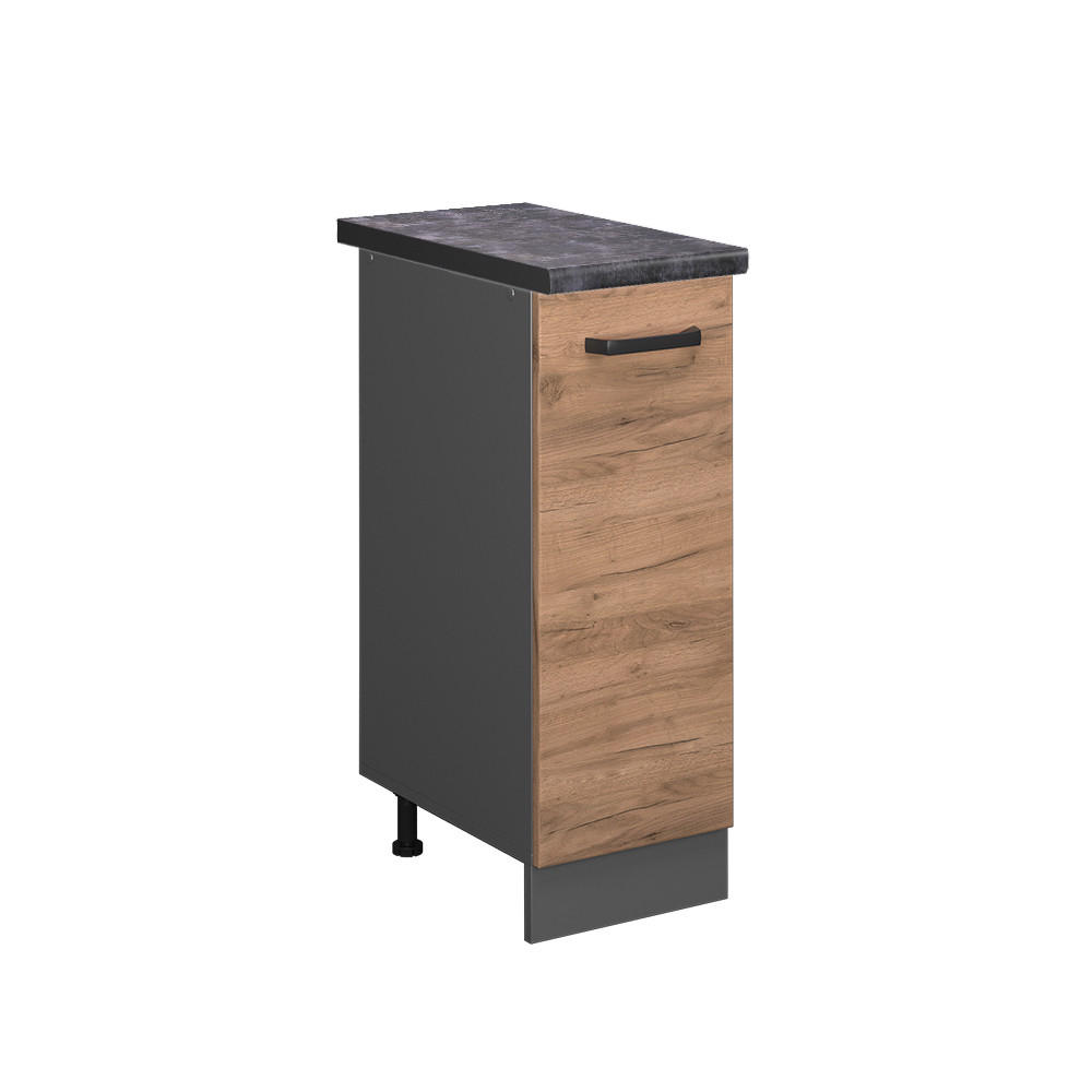 APOTEKARSKÅP R-Line Goldkraft ek 30 cm , AP Antracit Honungsek, Antracit 81.6/30/60 cm
