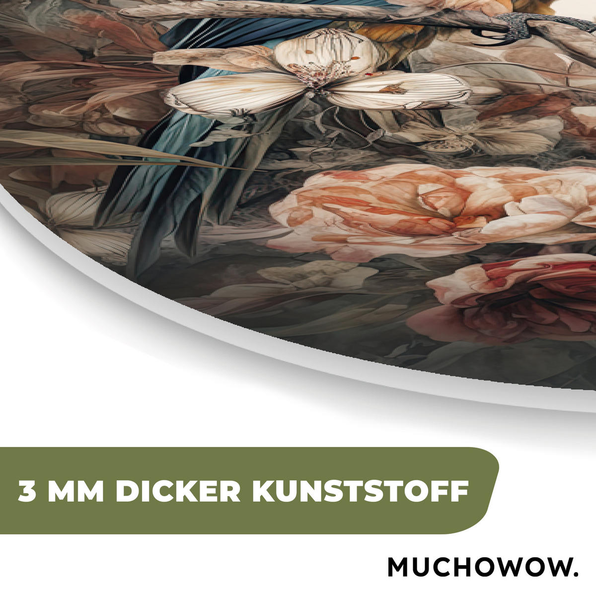 WANDBILD Papageien - Vögel - Natur - Blumen 40x60 cm - Baltimorefarben, Kunststoff (40/60cm) - MuchoWow