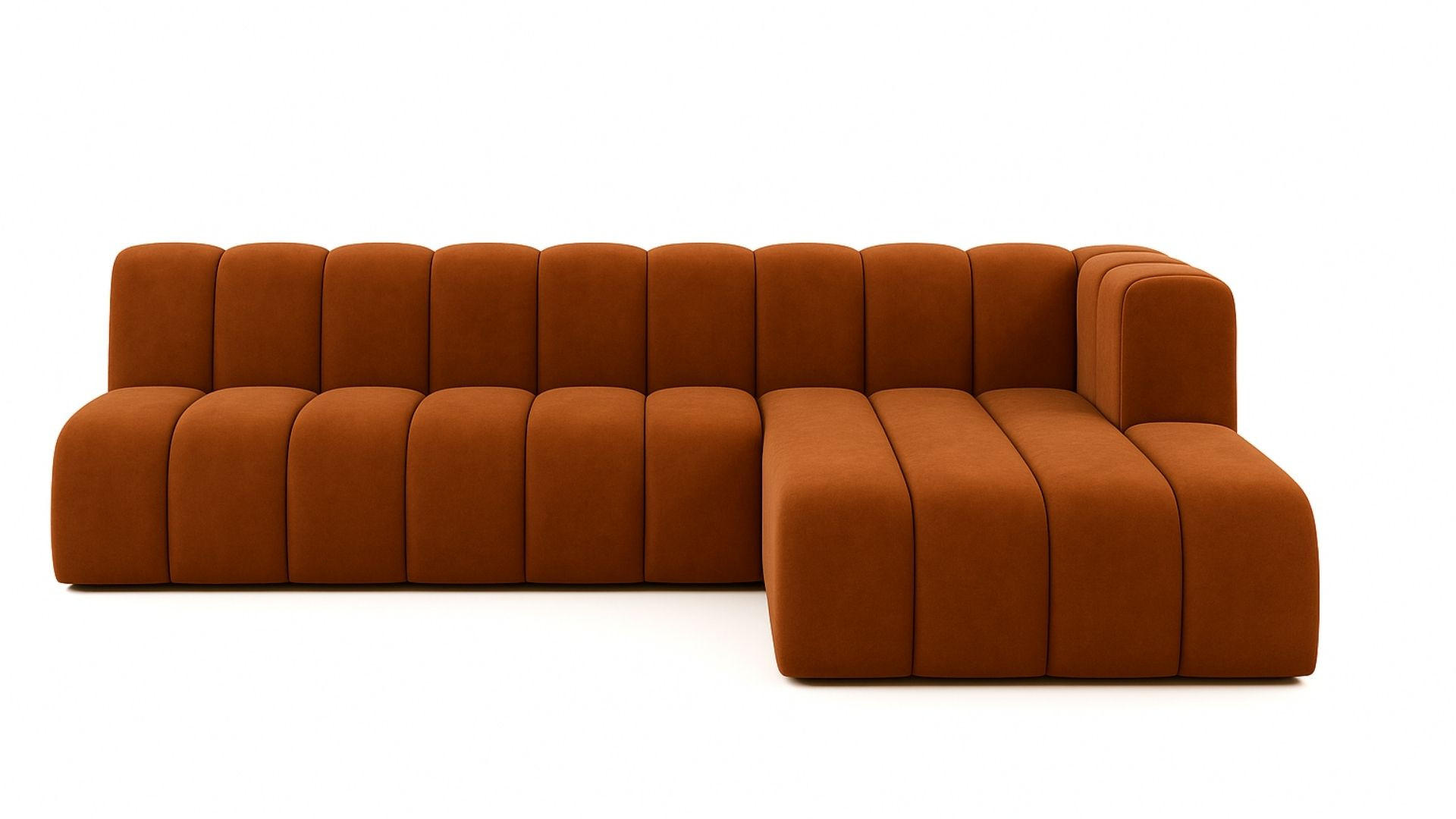 ECKSOFA GRAND L 295 cm, Stoff Salvador, Braun, Rechts - Braun, Holz (295/179cm) - Kaiser Möbel