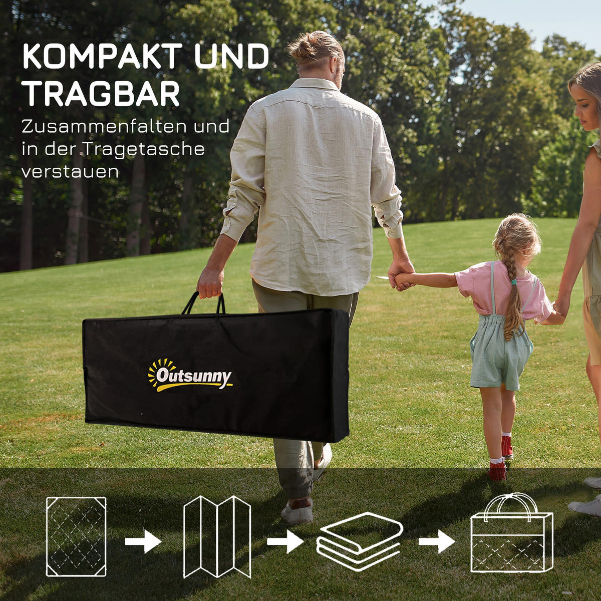 OUTDOORTEPPICH, Kunststoff, Grün - Grün, Kunststoff (274/365cm) - Outsunny