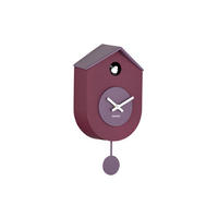 WANDUHR Grato Cuckoo 9/17/33 cm - Lila, Kunststoff (17/33/9cm) - Karlsson