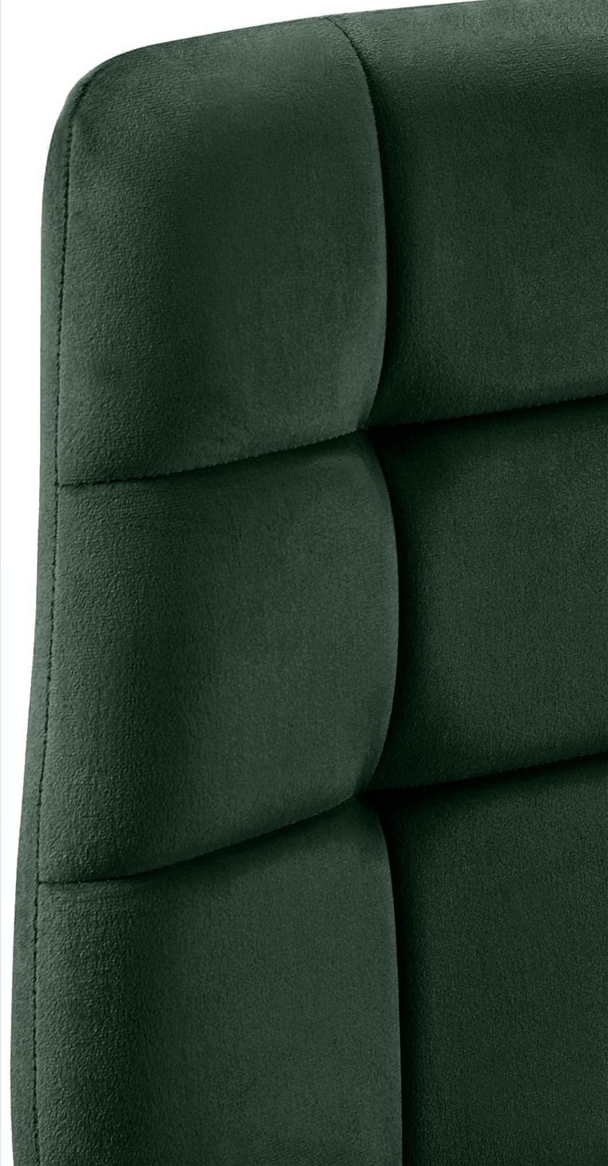 STUHL 4er Set Samt Grün - Schwarz/Grün, Textil/Metall (45/84/55cm) - CLP