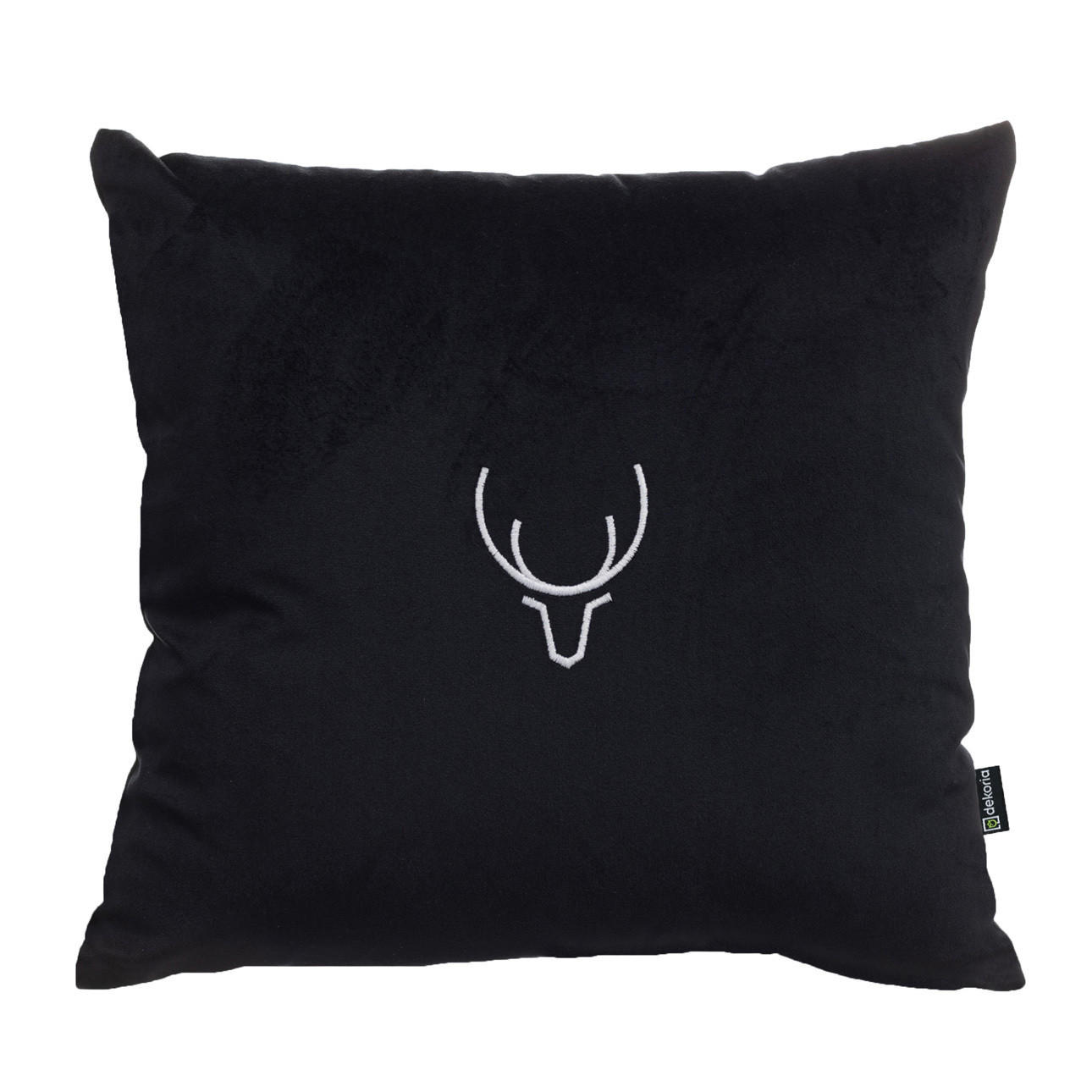 KISSENHÜLLE Reindeer Silhouette 43x43 cm - Schwarz, Textil (43/1cm) - Dekoria