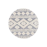 HOCHFLOR-TEPPICH Focus 3005 Grau 160 cm Rund - Creme/Grau, Textil (160/160cm) - carpet city