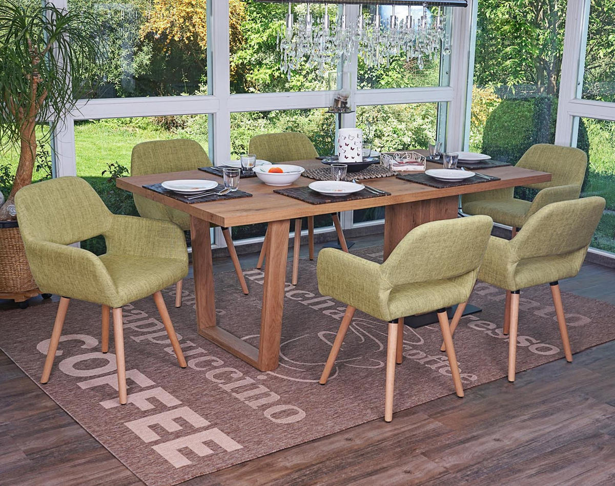 ESSZIMMERSTUHL Hellgrün 6er-Set - Hellgrün, Holz (56/78/57cm) - MCW