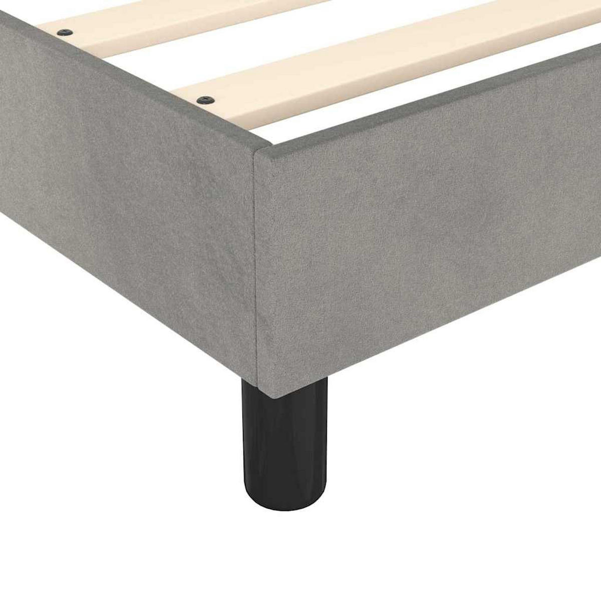 BOXSPRINGBETT 80/200 Cm Grau Samt - Grau, Textil (80/203cm) - vidaXL