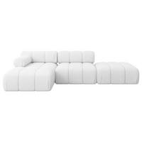 ECKSOFA modulares Sofa Lizur-L1 - 285x160x70 cm Weiß Bouclé - Weiß, Holzwerkstoff/Textil (285/160cm) - ALTDECOR