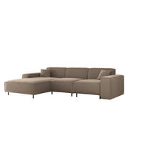 ECKSOFA Gloria In Tiffani - Taupe, Holzwerkstoff/Textil (165/266cm) - Fun Möbel
