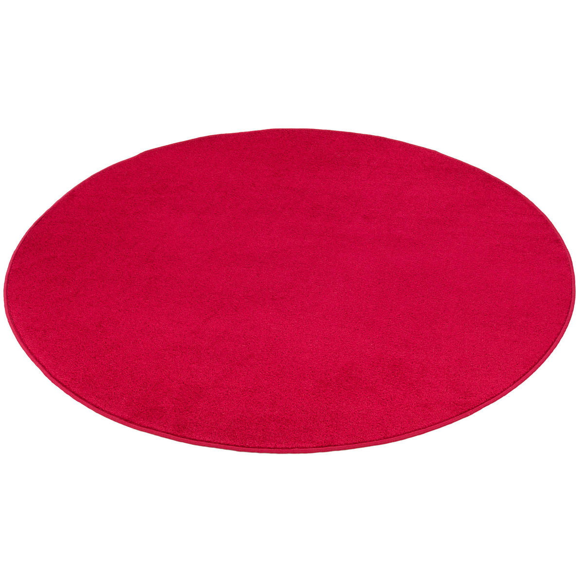 TREND VELOURS TEPPICH JOY RUND - Rot, Textil (133/133cm) - Snapstyle