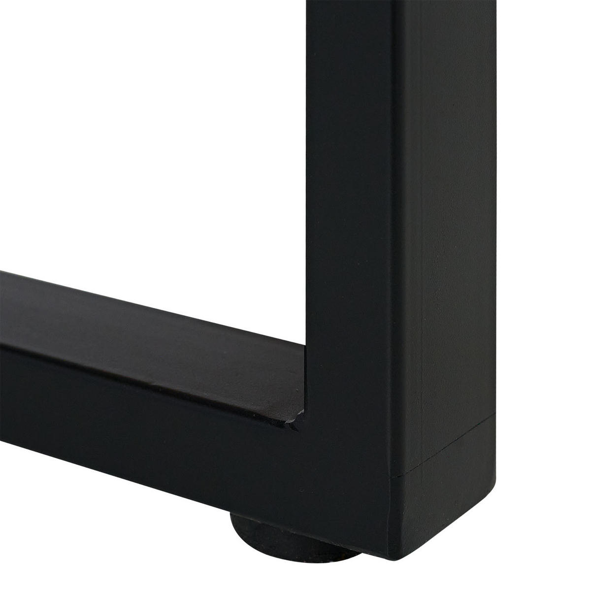 ESSTISCH in Eiche Schwarz 160/90/75 cm - Schwarz/Weiß, Holzwerkstoff/Metall (80/80/75cm) - Homestyle4u