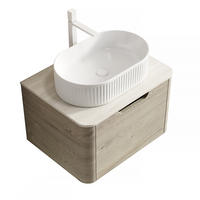 WASCHTISCHKOMBI 60 cm in Beige mit Keramikbecken und Soft-Close-Schublade - Creme, Keramik (60/50.2/46cm) - Flora Grace