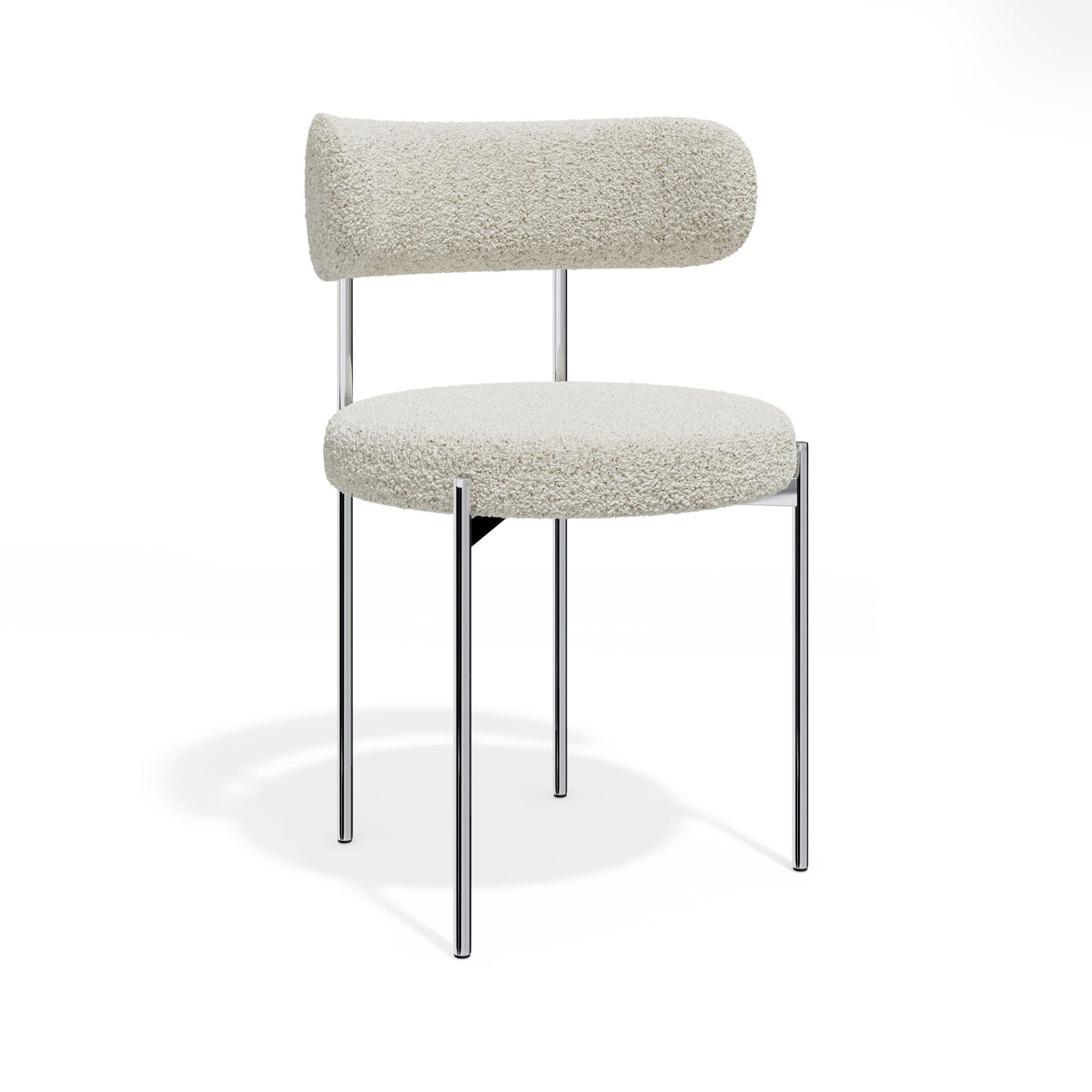STÜHLE 2er Set MUSE Frottee Creme 52cm - Creme, Textil (52/76.5/45.5cm) - Premium Interiors