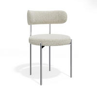 STÜHLE 2er Set MUSE Frottee Creme 52cm - Creme, Textil (52/76.5/45.5cm) - Premium Interiors