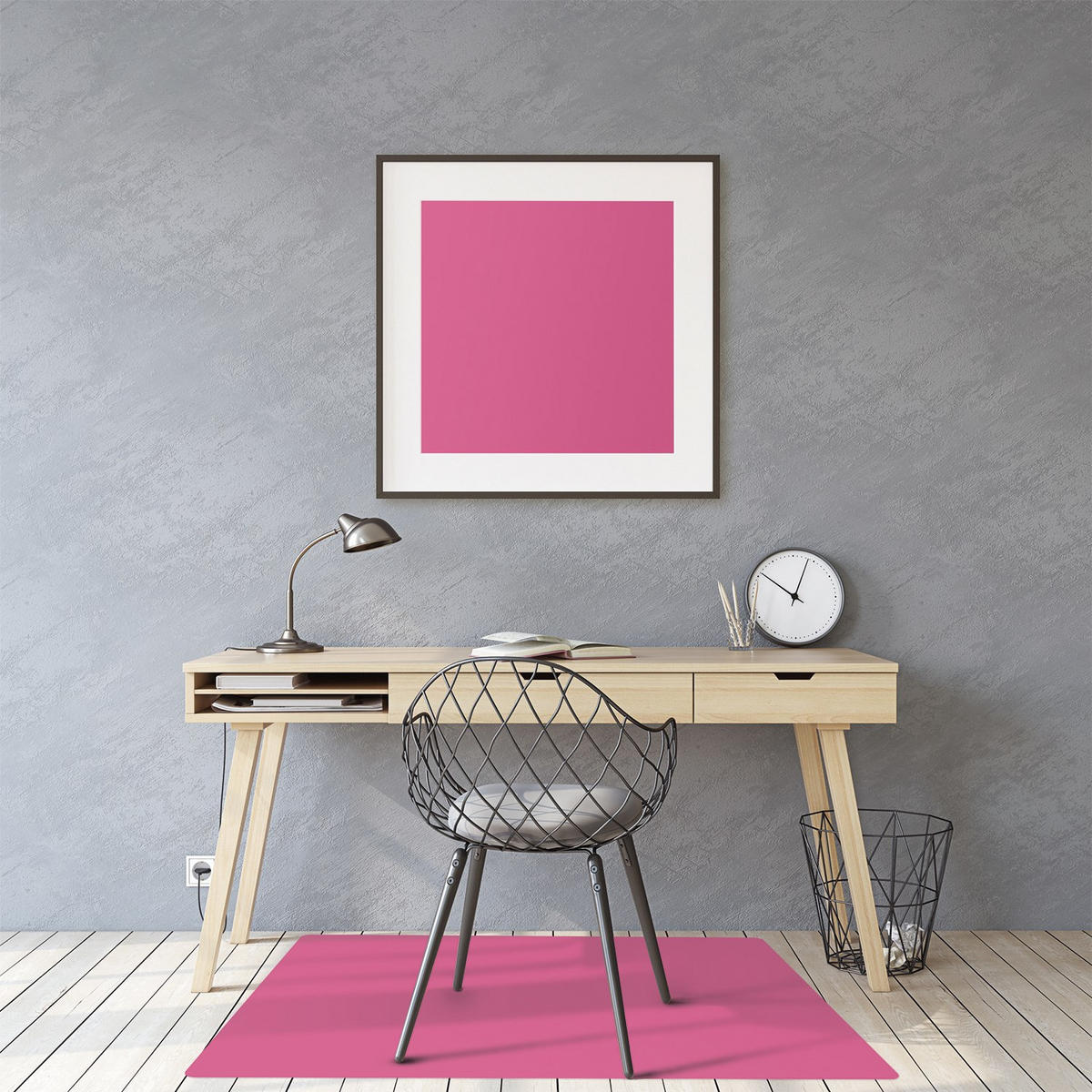 BODENSCHUTZMATTE 140x100 cm Rosa - Pink, Kunststoff (100/1.6cm) - ArtPrintCave