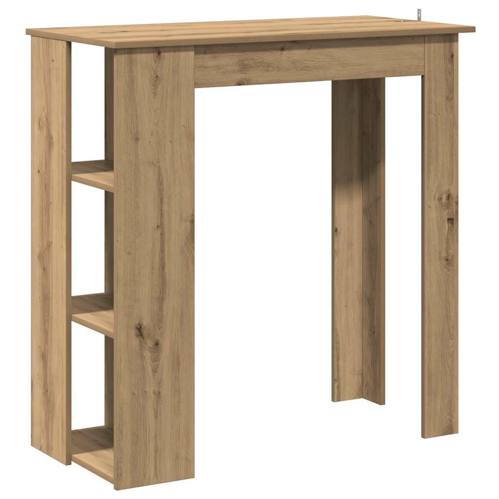 BARTISCH Mit Regal Artisan-Eiche 102/50/103,5 Cm Holzwerkstoff - Hellbraun, Holzwerkstoff (102/50/103.5cm) - vidaXL