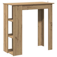 BARTISCH Mit Regal Artisan-Eiche 102/50/103,5 Cm Holzwerkstoff - Hellbraun, Holzwerkstoff (102/50/103.5cm) - vidaXL