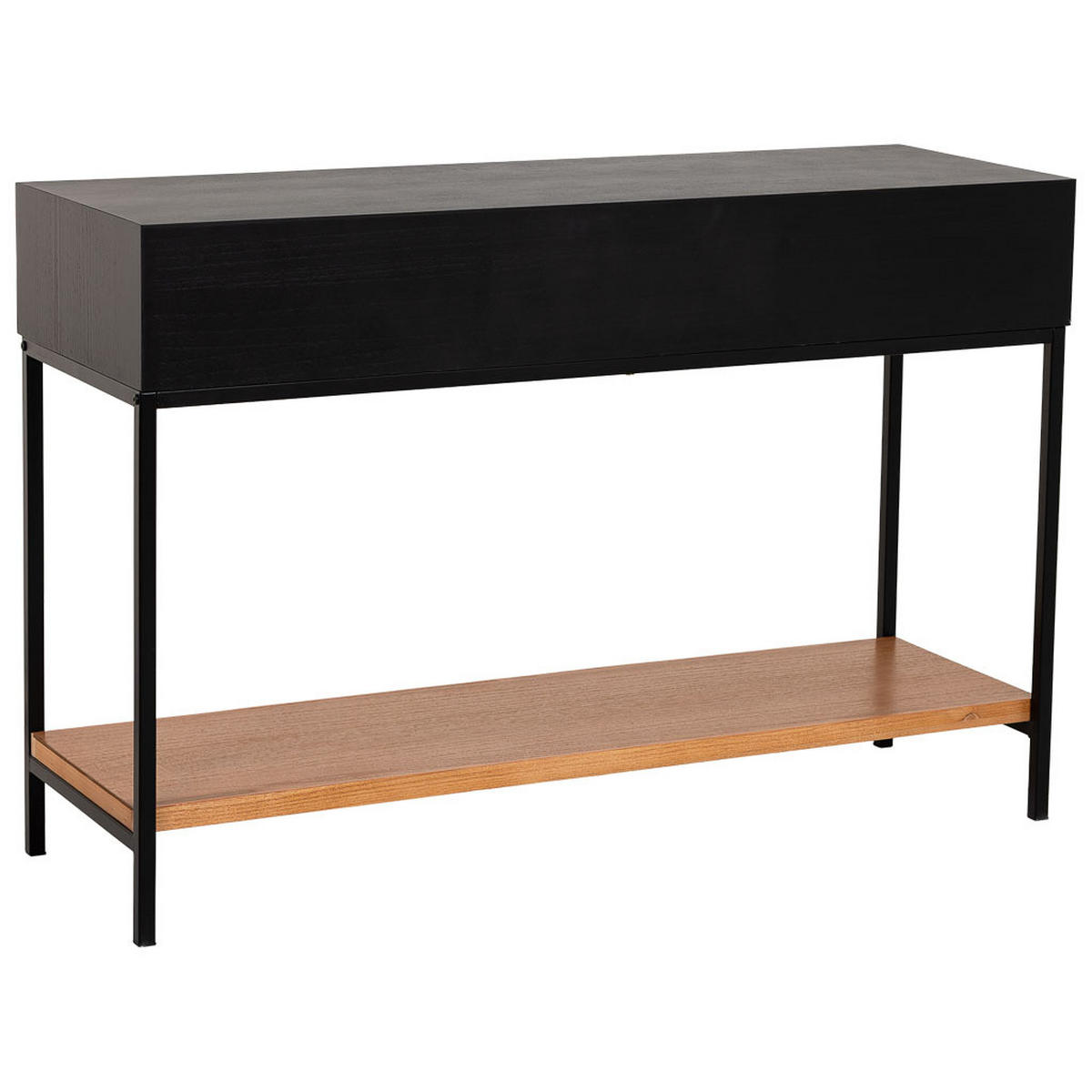 KONSOLENTISCH aus Metall und Holz, 120x40x69cm - Braun, Holz (40/120/69cm) - Wanderlust