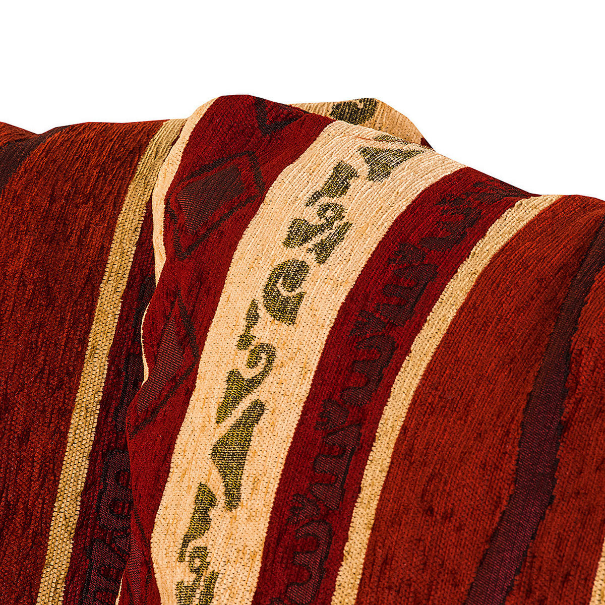 BIGSOFA - Kunstleder / Webstoff, Dunkelbraun / Dunkelrot - Dunkelbraun, Kunststoff (250/83/96cm) - home24