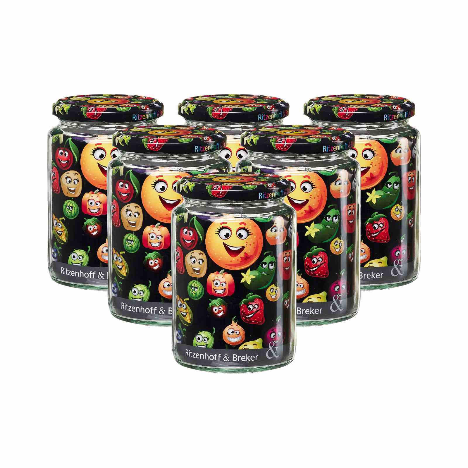 VORRATSGLÄSER Smile transparent 770 ml 6er Set - Transparent, Glas (9/13.5/9cm) - Ritzenhoff Breker