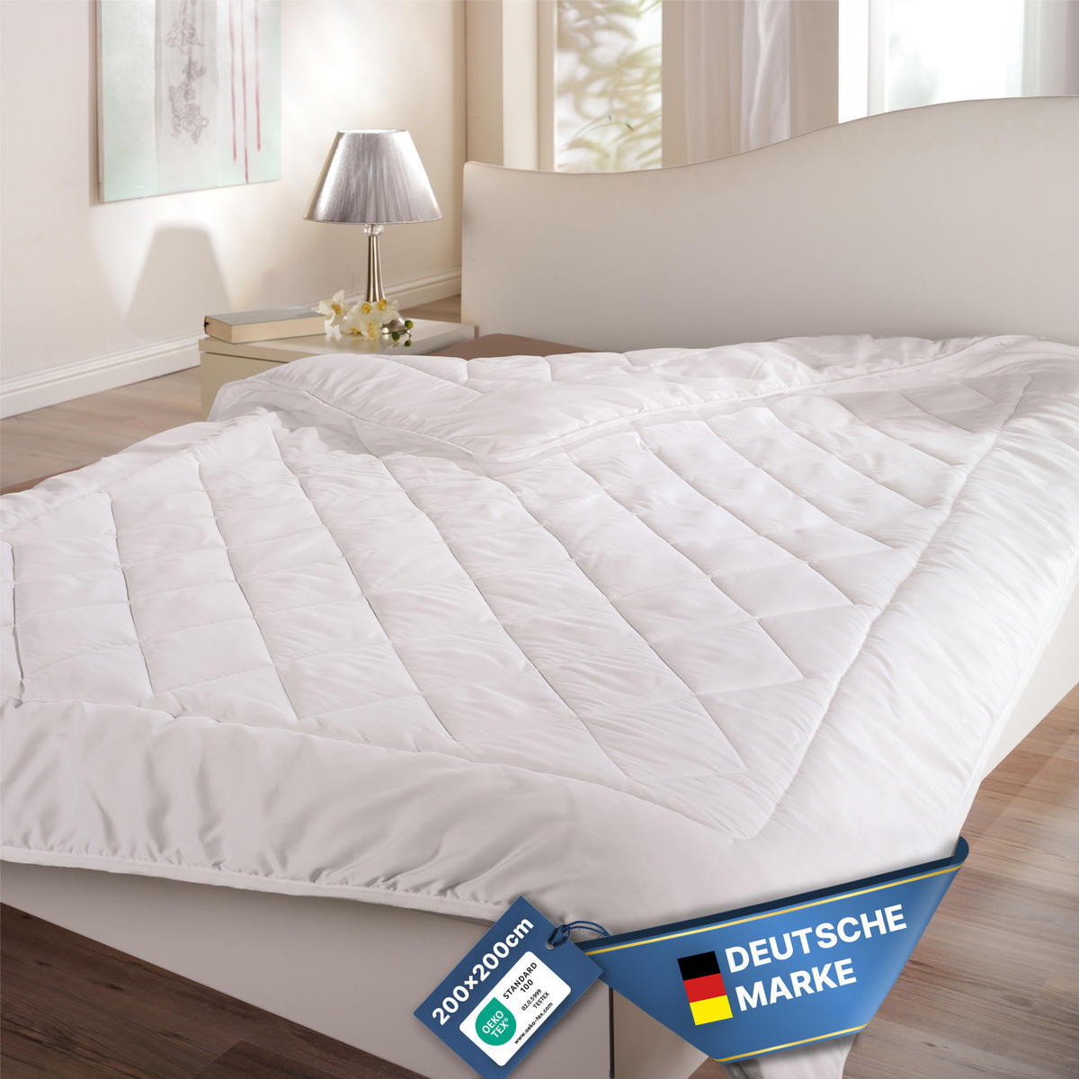 BETTDECKE leichte Sommerbettdecke - Weiß - 200 x 200 cm - ohne Bezug nutzbar - Weiß, Textil (200/200cm) - Bestlivings
