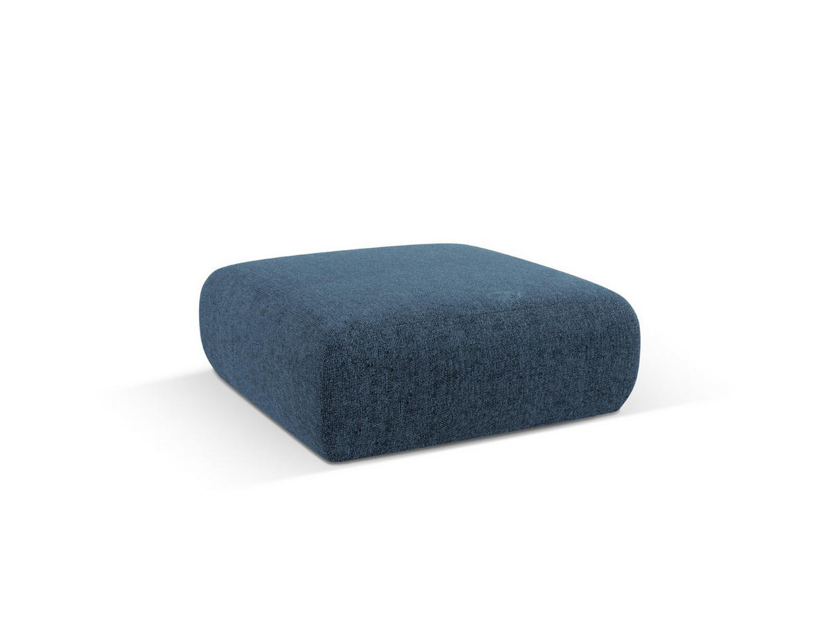 POUF Molino aus Chenille-Stoff königsblau - Blau, Textil (100/36/100cm) - Micadoni