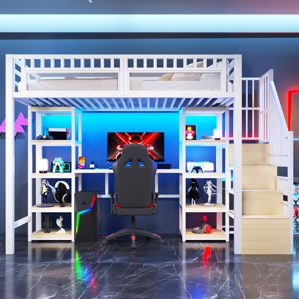 HOCHBETT Eisen 90/200 cm Weiß - Weiß, Metall - Raumix