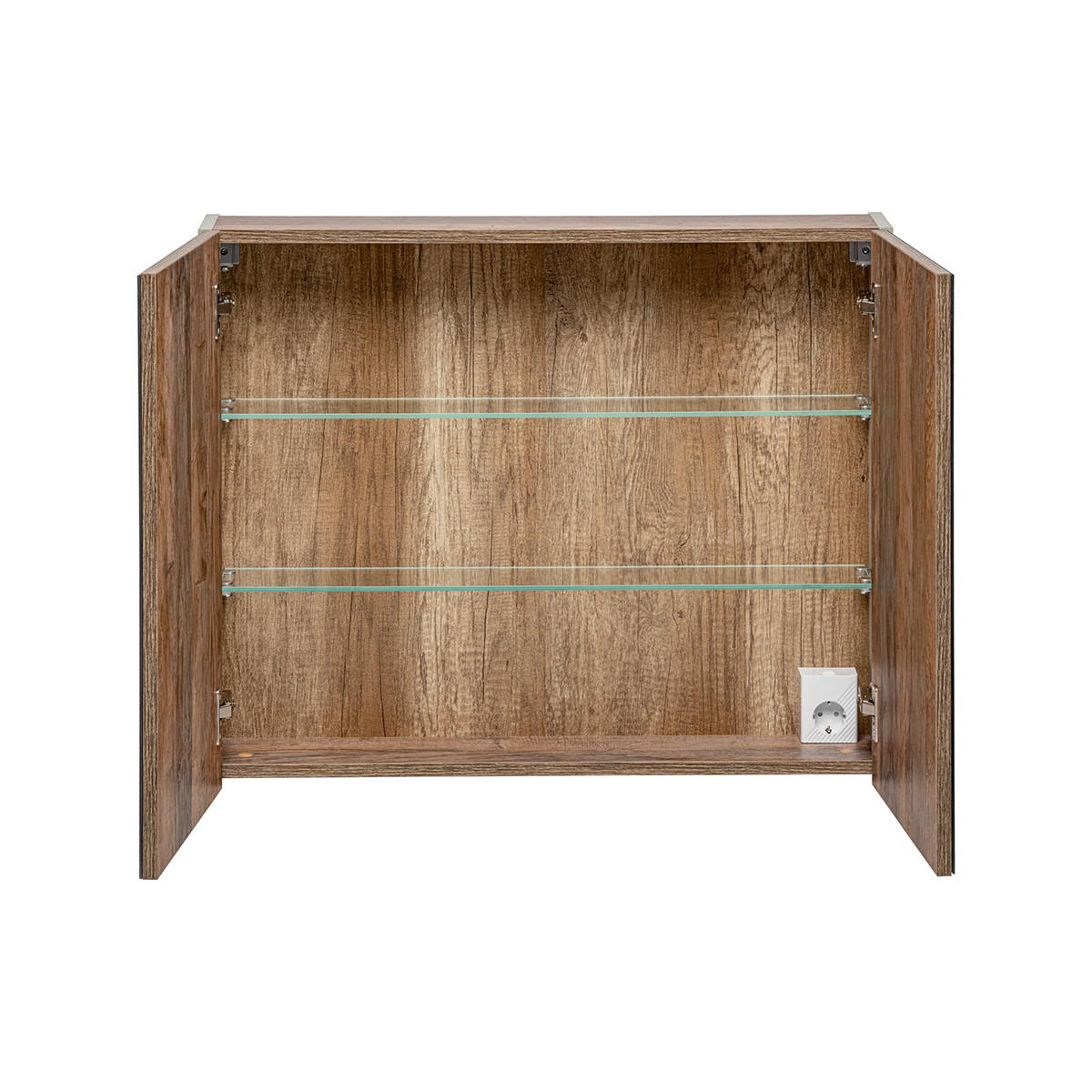 ELEMENT S OGLEDALOM Éros Mol - taupe, drvni materijal (80/65/17cm) - Petits-meubles
