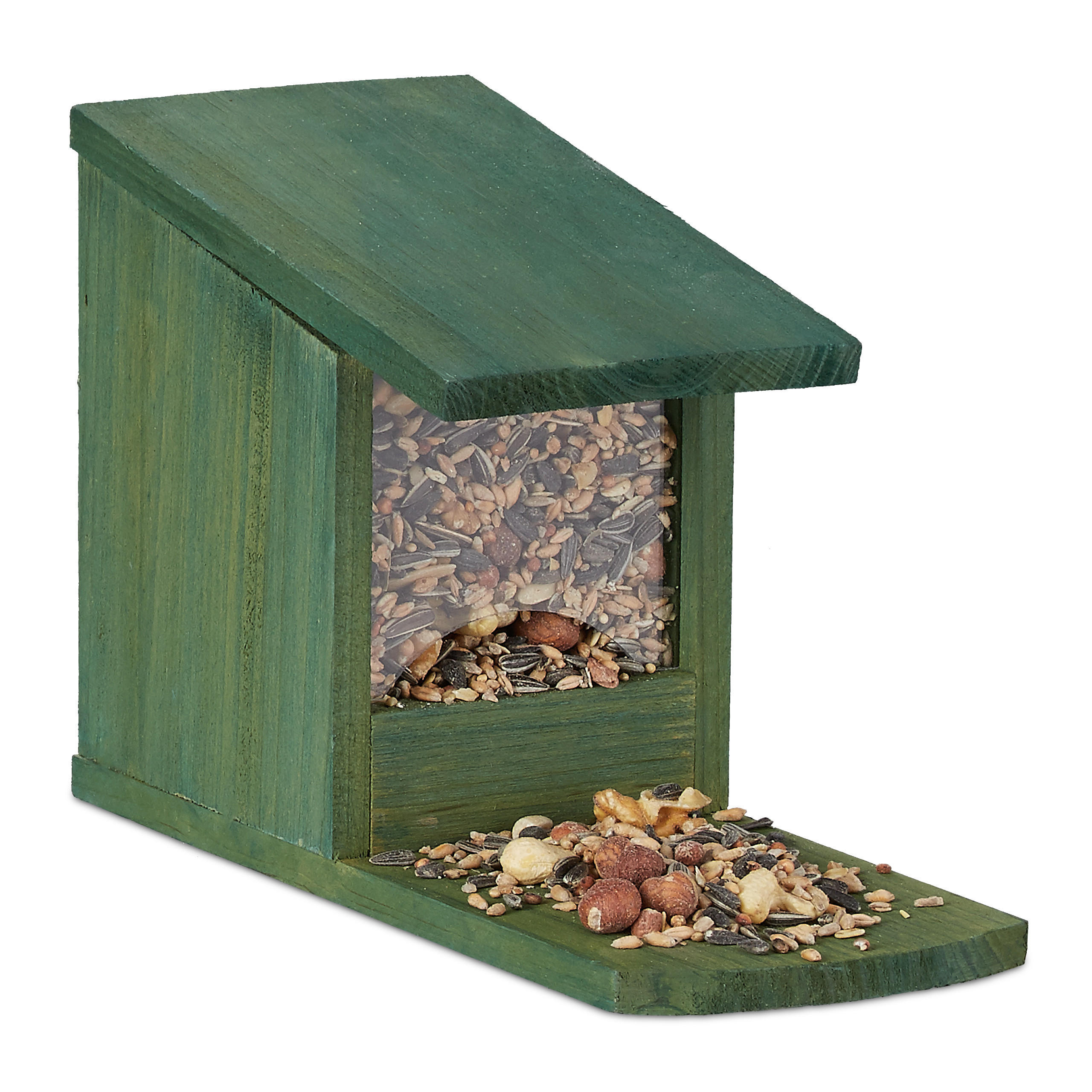 HRĂNITOARE Verde închis fereastră transparentă 17,5x12x25 cm