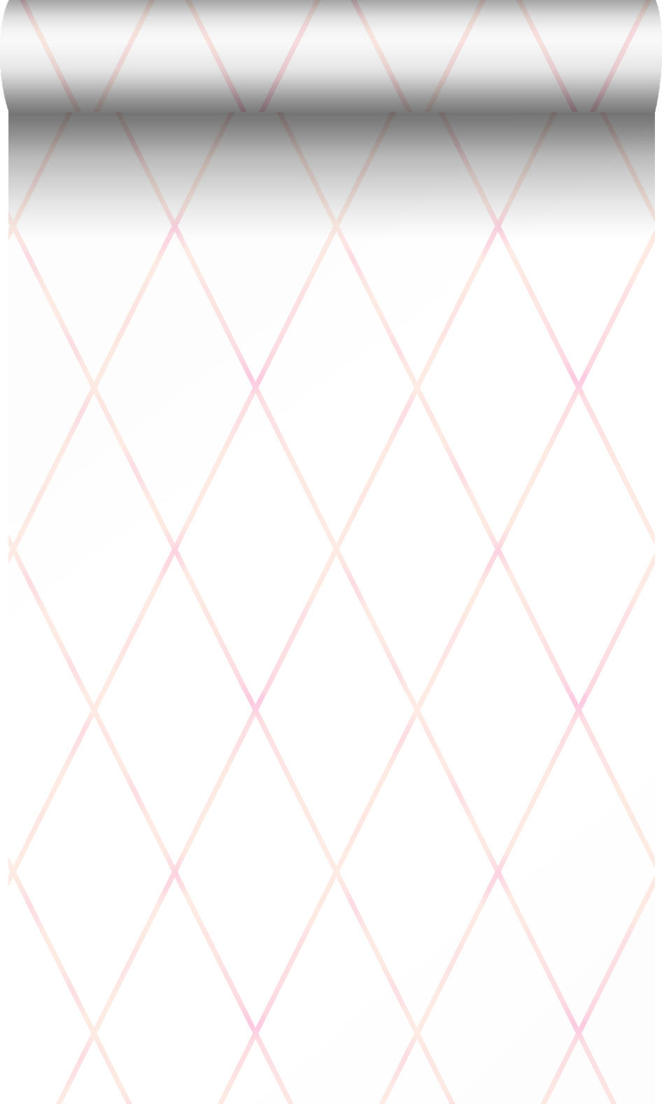 TAPETE Karomuster 53 cm x 10.05 m - Pink, Papier (53/0.1cm) - Origin Wallcoverings