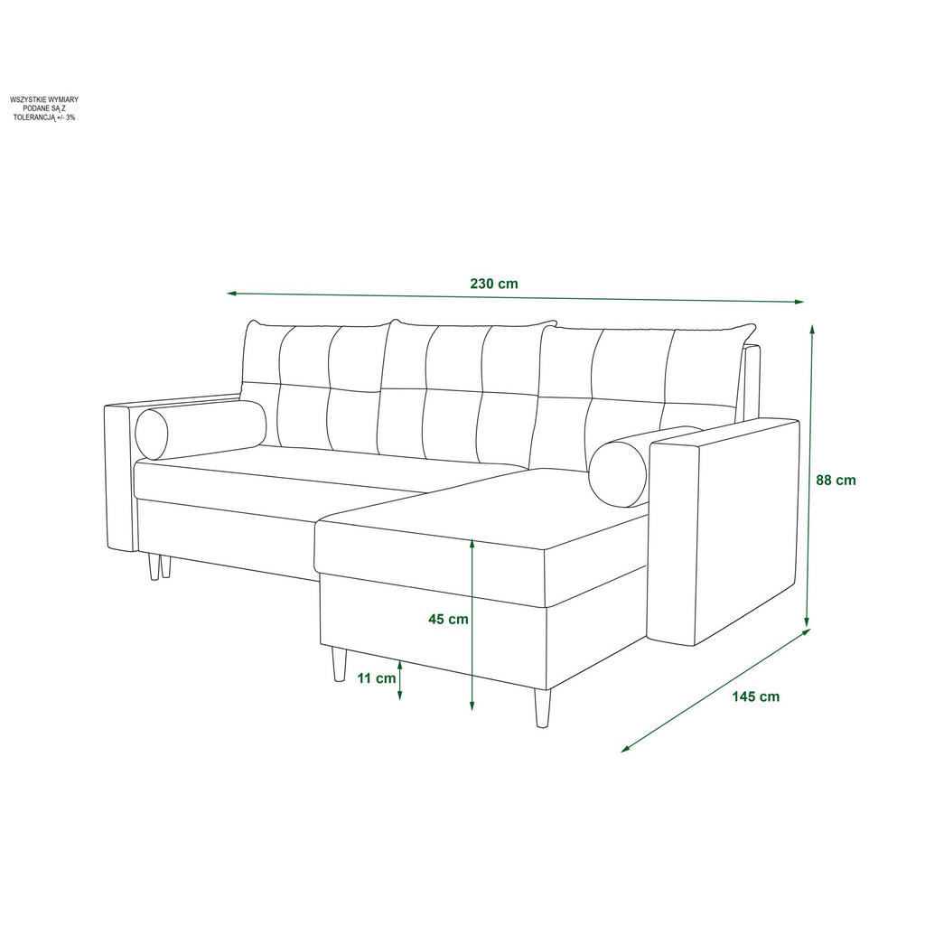 Thumbnail - Bedante Ecksofa, Dunkelgrau, Textil, 230x145 cm, Wohnzimmer, Sofas & Couches, Wohnlandschaften, Ecksofas