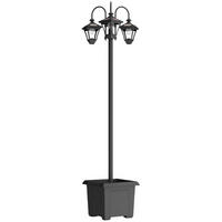 SOLÁRNÍ lucerna ABS nerezová černá - černá, kov (52/52/185cm) - Outsunny