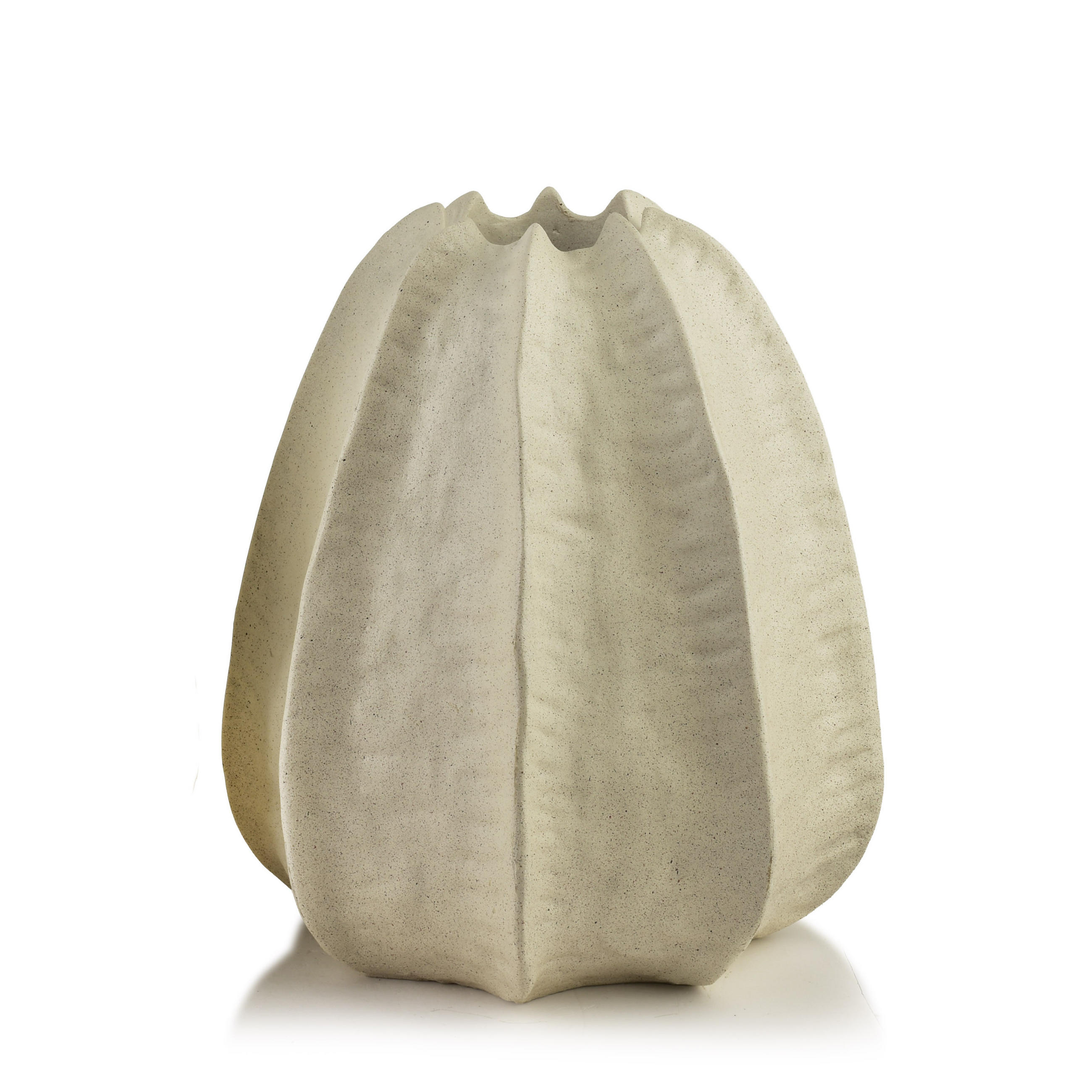 VASE Manon 17/26cm Poliresin - Beige, Kunststoff (28cm) - Mondex