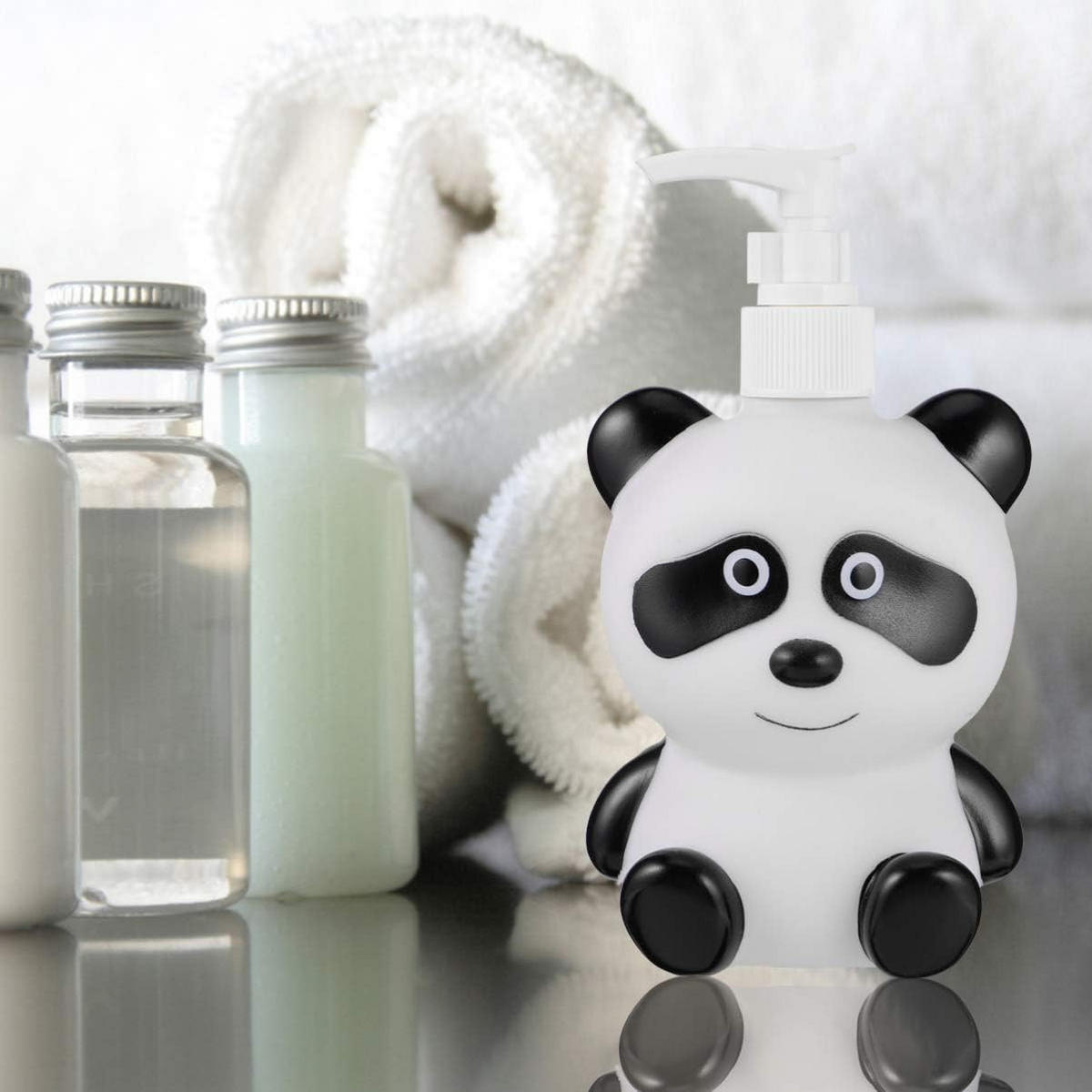 SEIFENSPENDER , Niedlicher Panda-Seifenspender 300 ml - Schwarz, Kunststoff (8.5/8.5/16cm) - BELZ