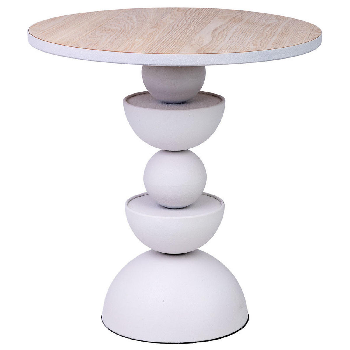 TISCH aus Metall und Holz, weiß, 46x49cm - Weiß, Metall (46/46/49cm) - Wanderlust