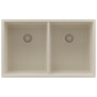 SPÜLBECKEN London Slim Twin, 2-er set Beige 76/47 cm 2 Becken + Ablauf-Set ab 80er Unterschrank - Beige, Kunststoff (76/20/47cm) - Primagran