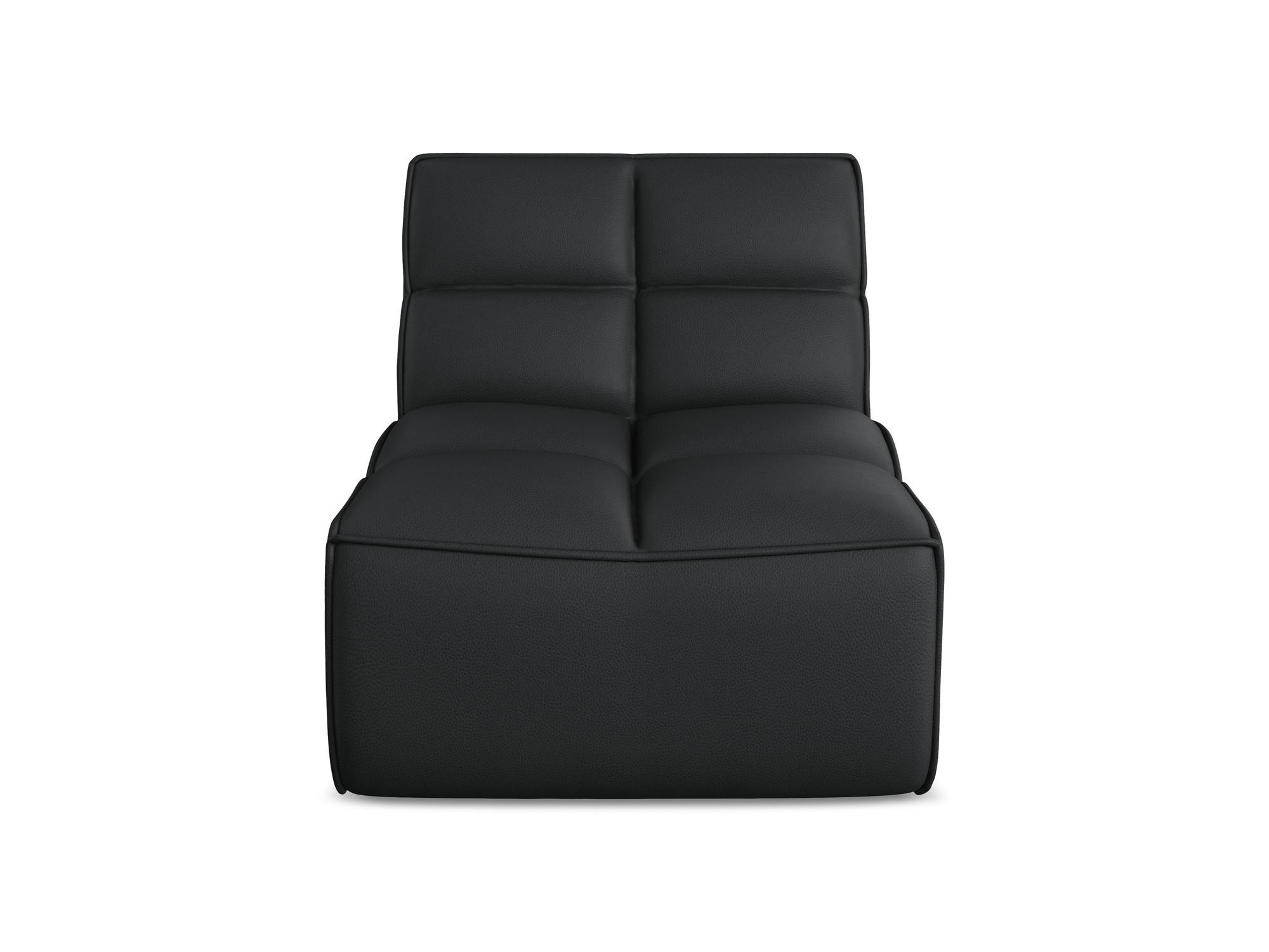 SESSEL Kunstleder Schwarz - Schwarz/Grau, Leder/Kunststoff (80/75/93cm) - Makamii
