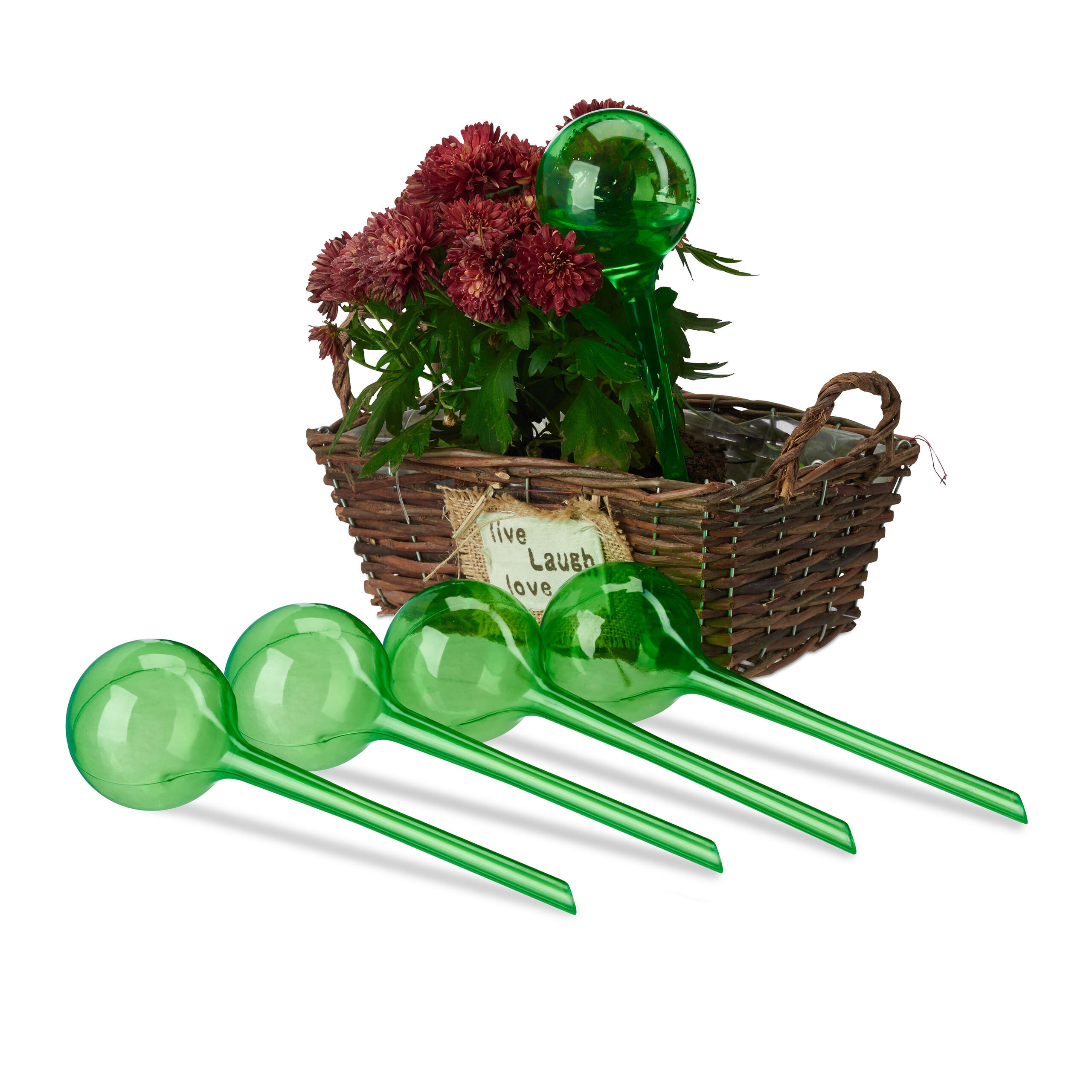 5XBEWÄSSERUNGSKUGEL - Grün, Kunststoff (8/28/8cm) - Relaxdays