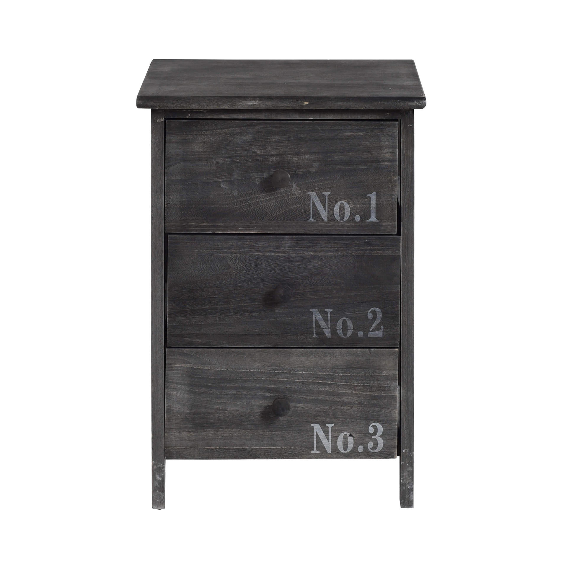 NACHTTISCH Grau 27/35/54 cm - Grau, Holz (27/54/35cm) - Mobili Rebecca