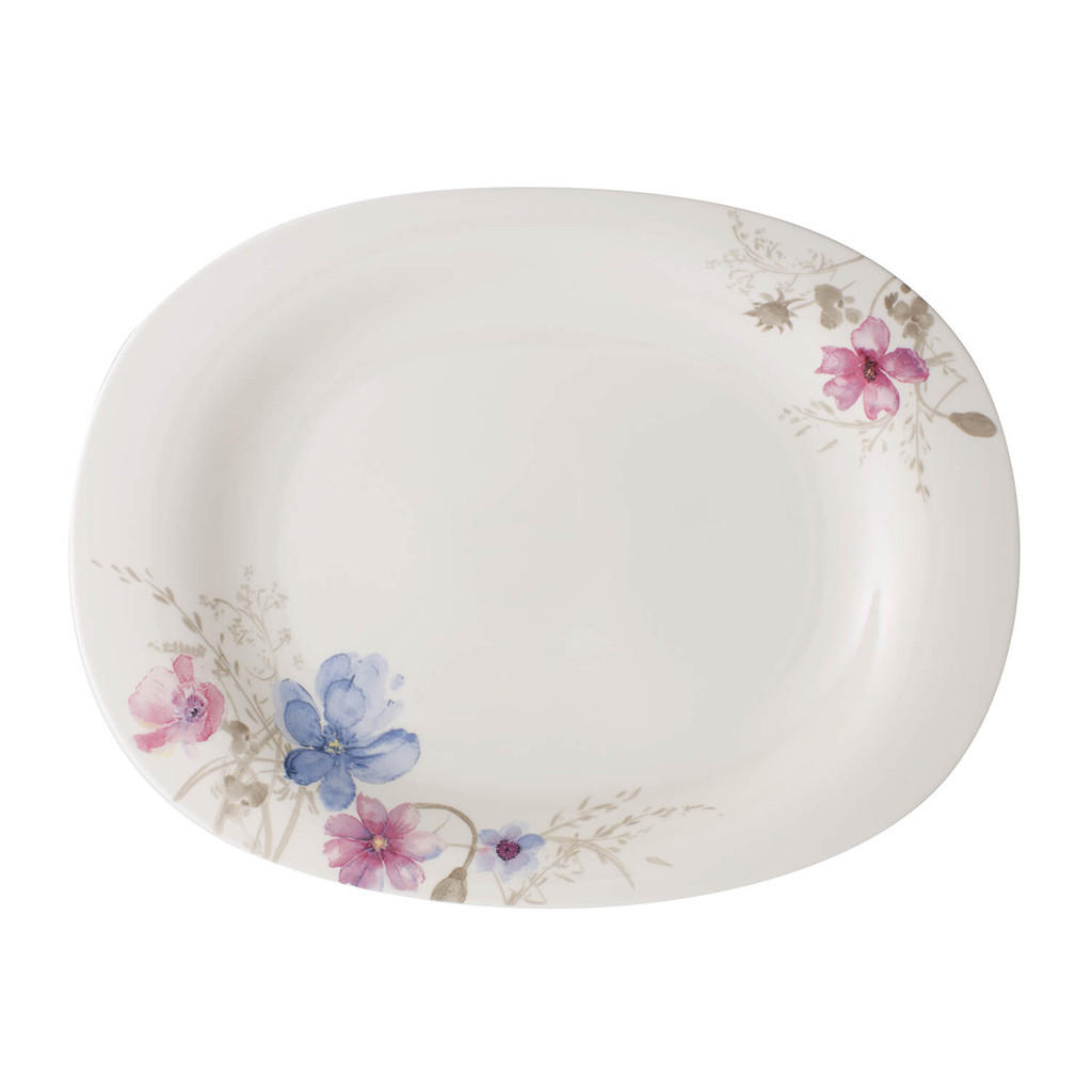 SERVIERPLATTE Mariefleur Gris Basic bunt 34 x 26 ml - Multicolor, Keramik (26/3.2/34cm) - Villeroy & Boch