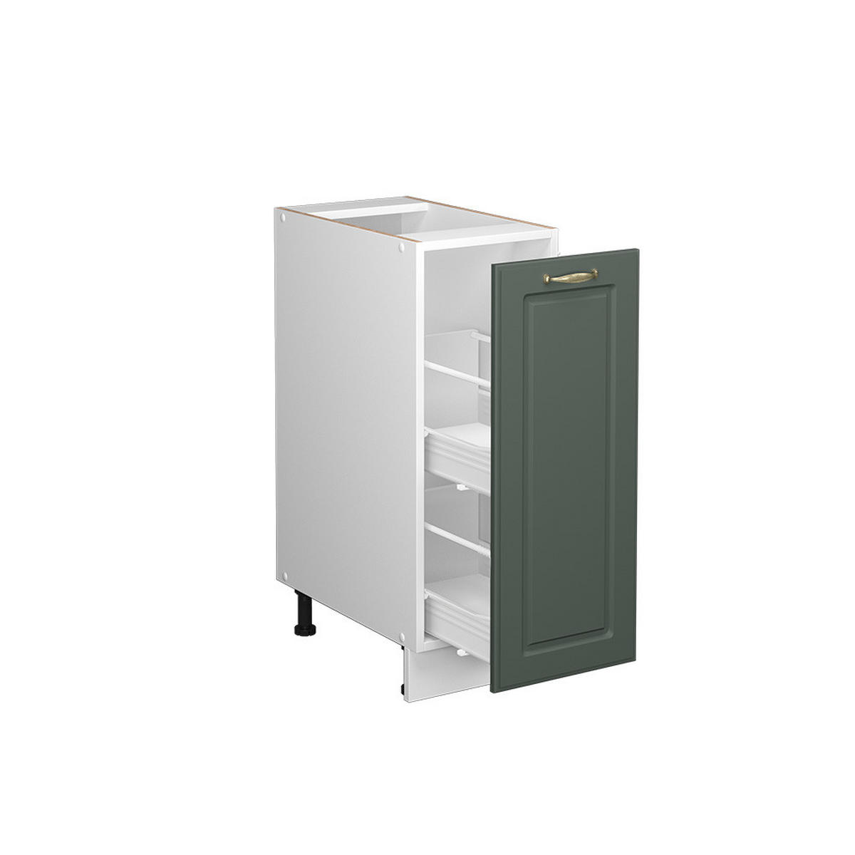 APOTHEKERUNTERSCHRANK Fame-Line Grün-Gold Landhaus 30 cm, AP Marmor - Weiß/Grün, Holzwerkstoff (30/82/60cm) - Vicco