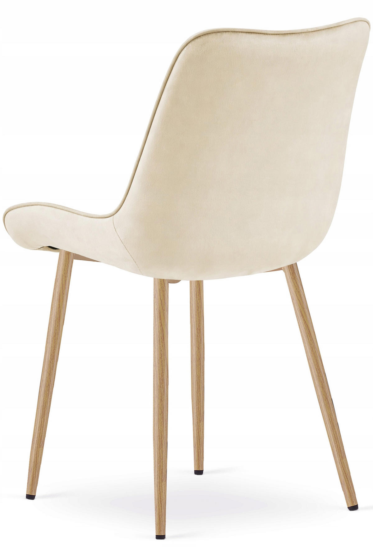 STUHL Beige 54x60 cm BERA Samtbezug - Beige, Textil (54/52/60cm)