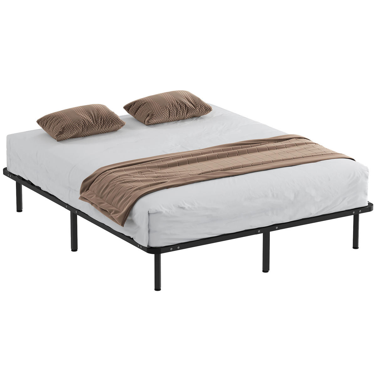 BETT 160x190 cm DE-14628 mit Lattenrost und Stauraum Schwarz - Schwarz, Metall (160/190cm) - ComfortXL