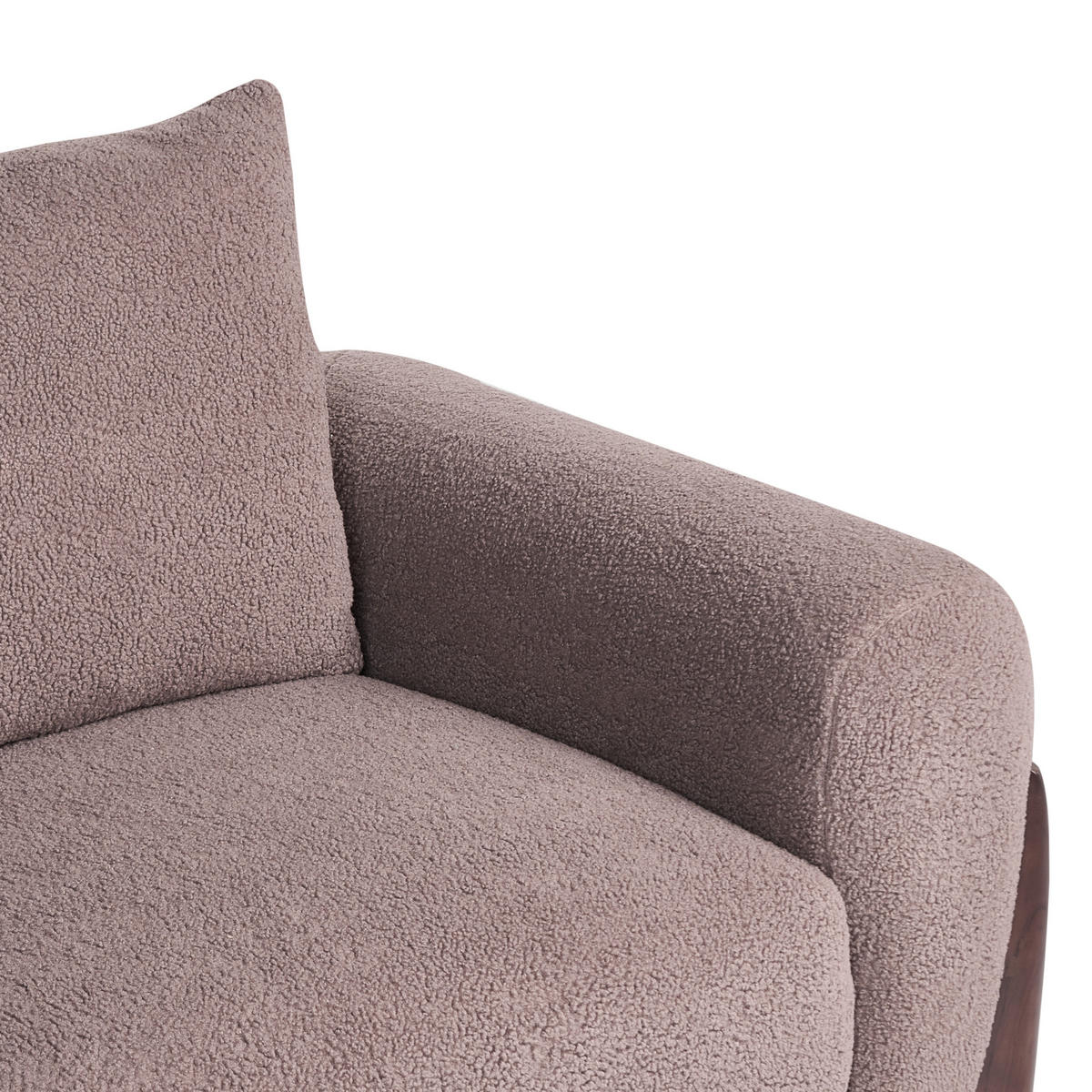 3-SITZER-SOFA Bouclé Braun Vinliden - Braun, Textil (180/62/87cm) - Beliani